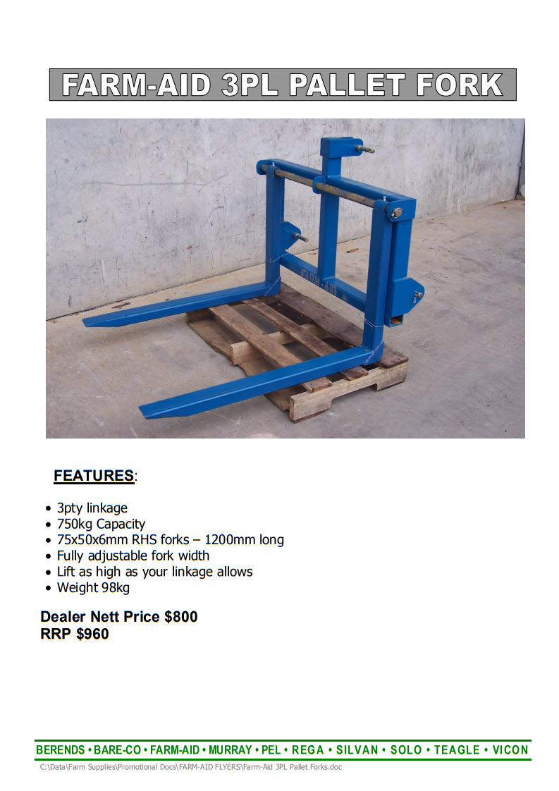 Farm-Aid 3PL Pallet Forks