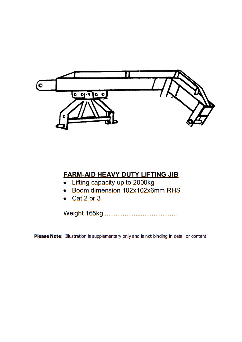 Farm-Aid Heavy Duty Lifting Jib