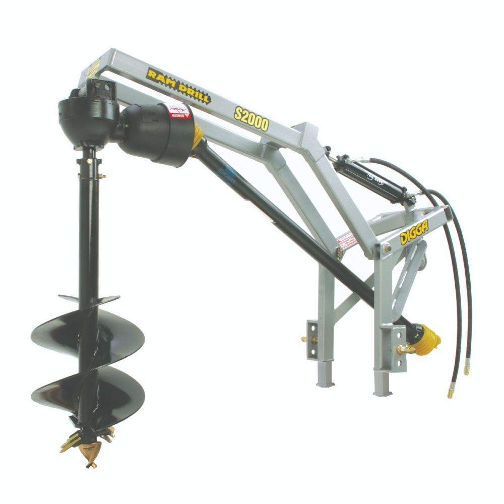 Digga-Post-Hole-Digger-Ramdrill-PTO-Hydraulic-Downforce