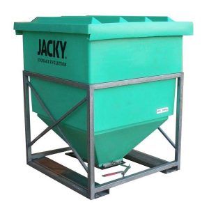 Jacky-1000L-Centre-Fast-Discharge-Bins-with-Steel-Frame