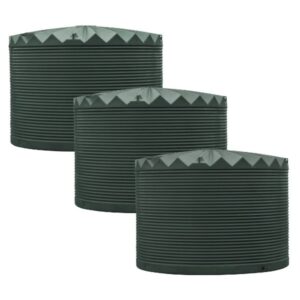 Rapid-Plas-67500L-Triple-Rainwater-Tank-Package-67500TTPACK-Heritage-Green