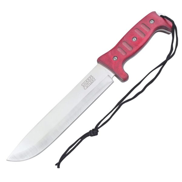 Frost-9inch-Bowie-Red-Pakkawood-Sharps-Cutlery-Knife-FSHP141RBW