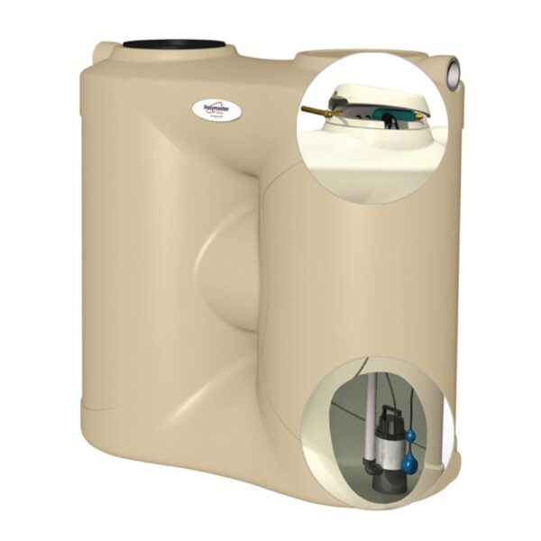 Polymaster-1050L-Slimline-Rainwater-Tank-with-Submersible -Pump-PCST1050AP