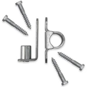 Screw-On Timber Post Gate Kit with Steel Gudgeon Hinge