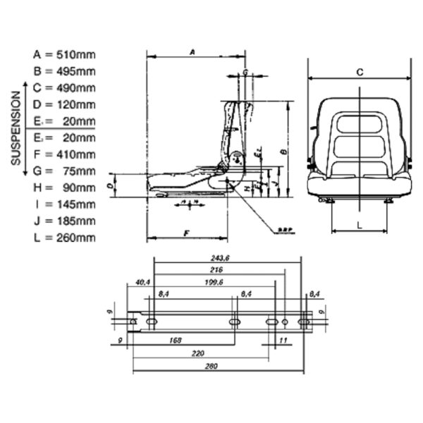 Bare-Co-Forklift-Suspension-Seat-B9151